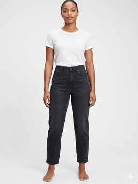 American Eagle Mom Jeans – Size 10 Regular | Black-Grey Wash | 90s Revival |‎